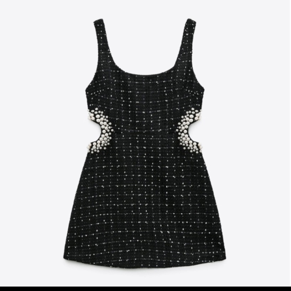 Zara textured pearl weave dress